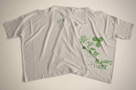 GREEN MUNDO - Kinder Unisex T-Shirt aus Bio-Baumwolle "Always lucky" mit Luzi