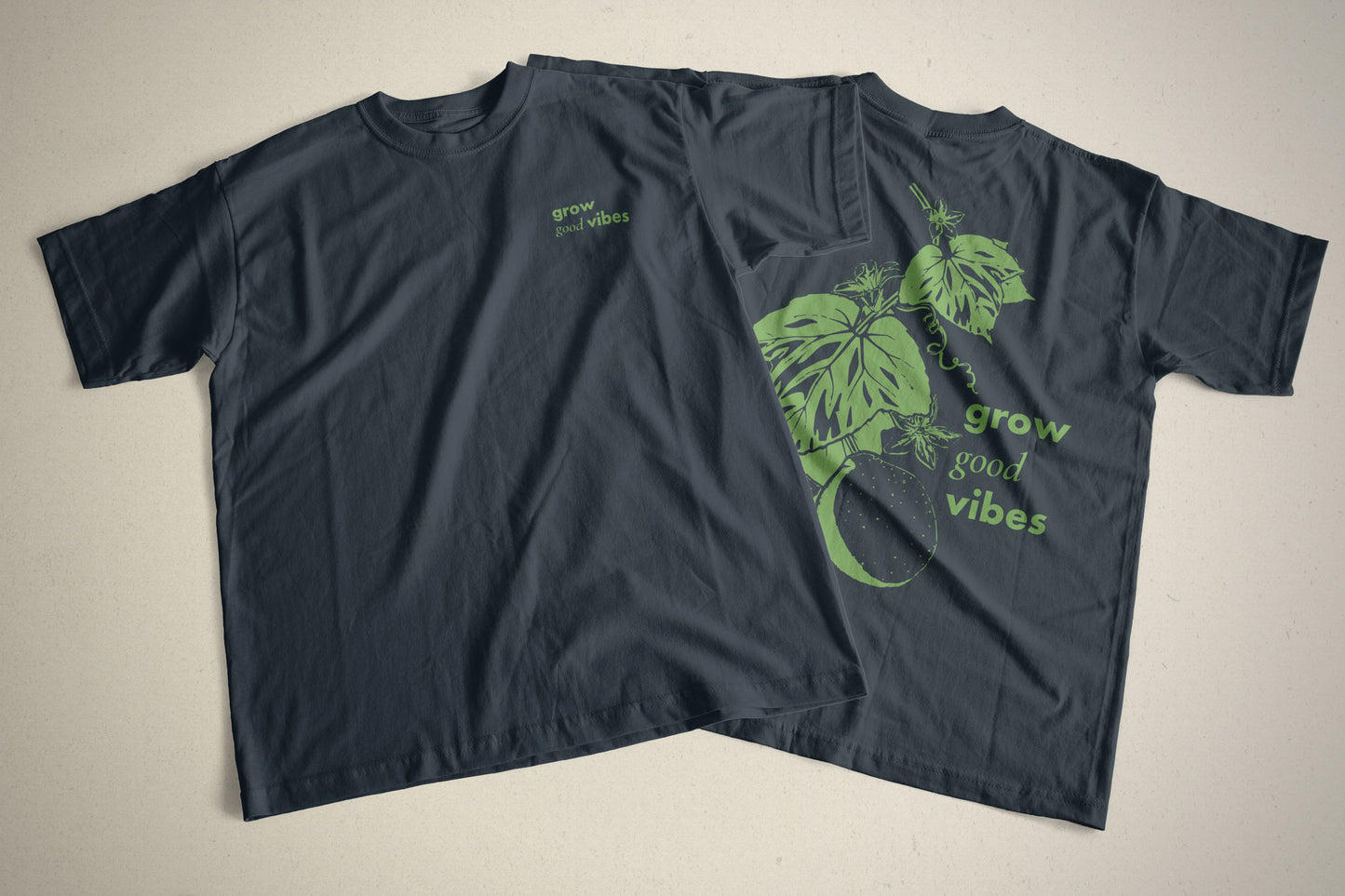 GREEN MUNDO - T-Shirt Unisex aus Bio-Baumwolle "grow good vibes"