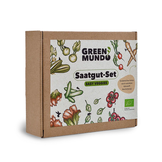 GREEN MUNDO Bio-Saatgut-Set | Easy Veggies mit natürlicher Nährstoff-Beschichtung