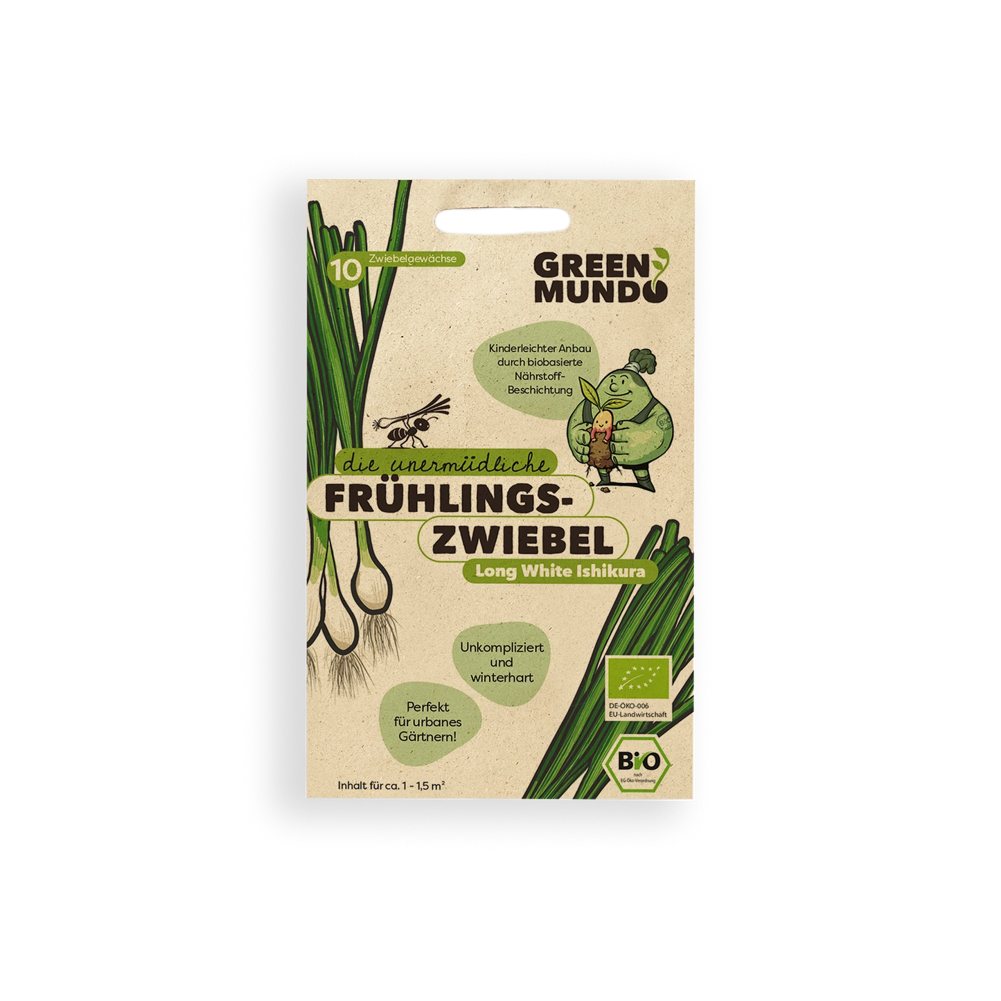 GREEN MUNDO Saatgut | Frühlingszwiebel Long White Ishikura