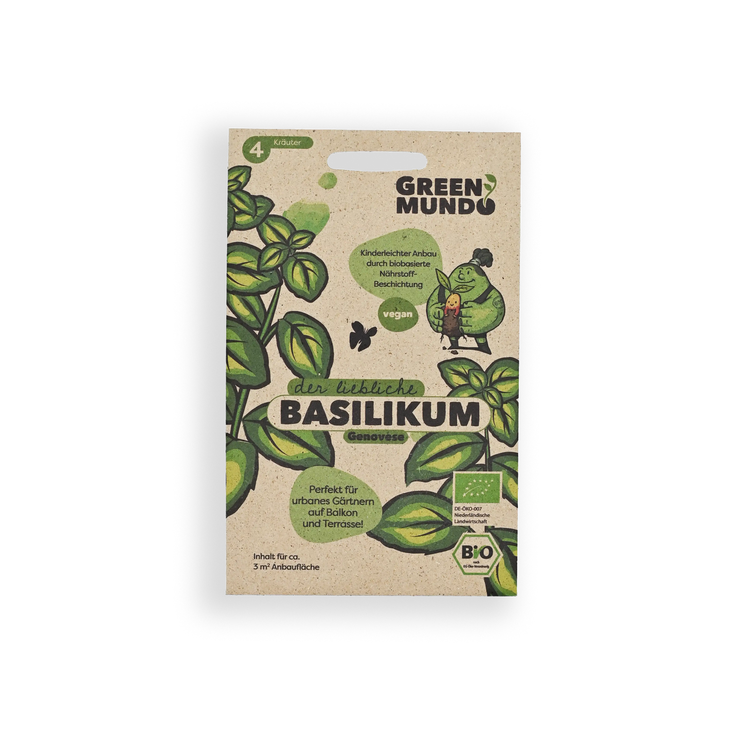 GREEN MUNDO | Bio-Basilikum 'Genovese' Saatgut - samenfest & aromatisch