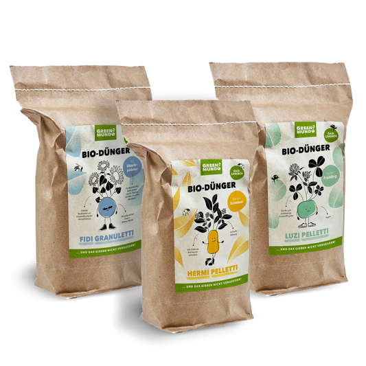 GREEN MUNDO BIO-Dünger-Set | Saison-Pflanzennahrung für Garten & Balkon