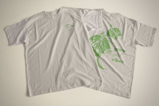 GREEN MUNDO - T-Shirt Unisex aus Bio-Baumwolle "grow good vibes"