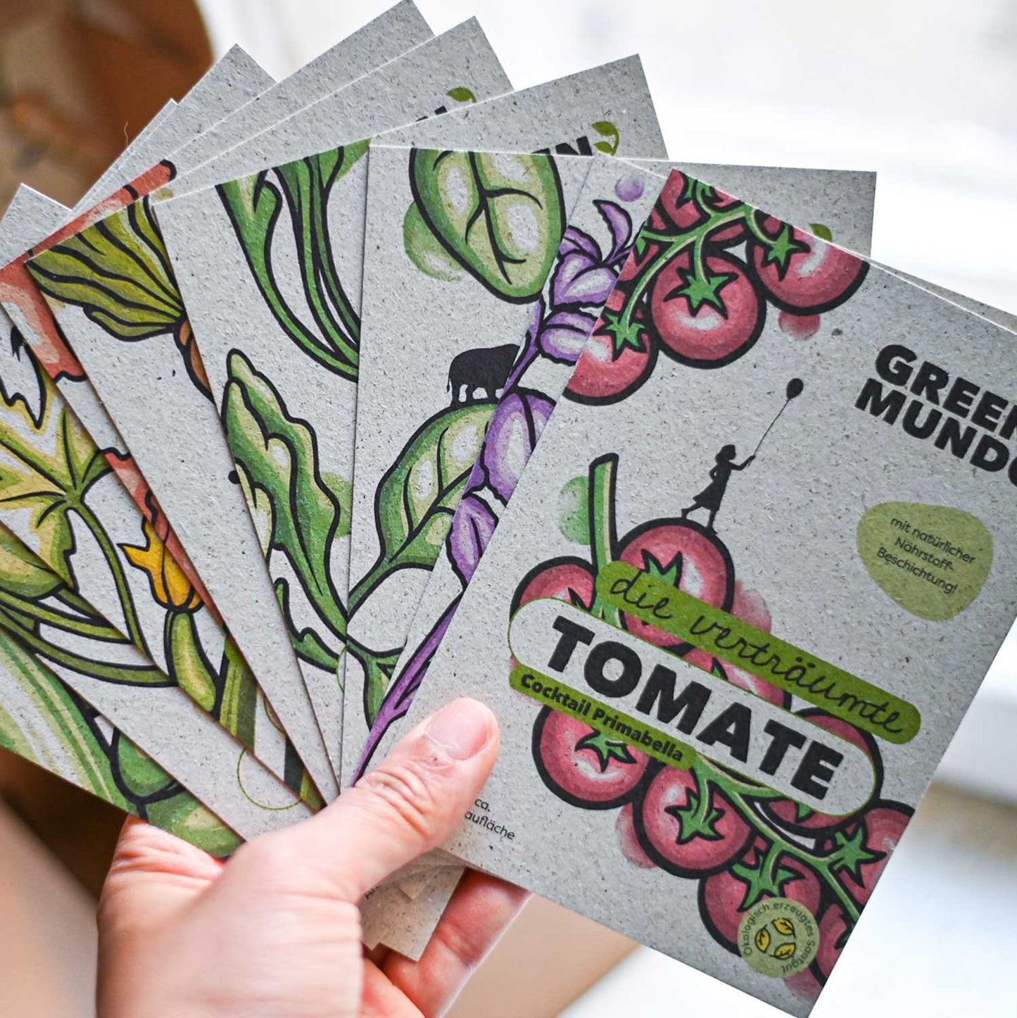 GREEN MUNDO Bio-Saatgut-Set | Easy Veggies mit natürlicher Nährstoff-Beschichtung