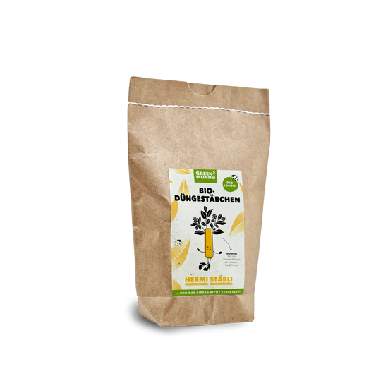 GREEN MUNDO BIO-Düngestäbchen | Hermi Stäbli MIT CHITIN für blühende Topfpflanzen