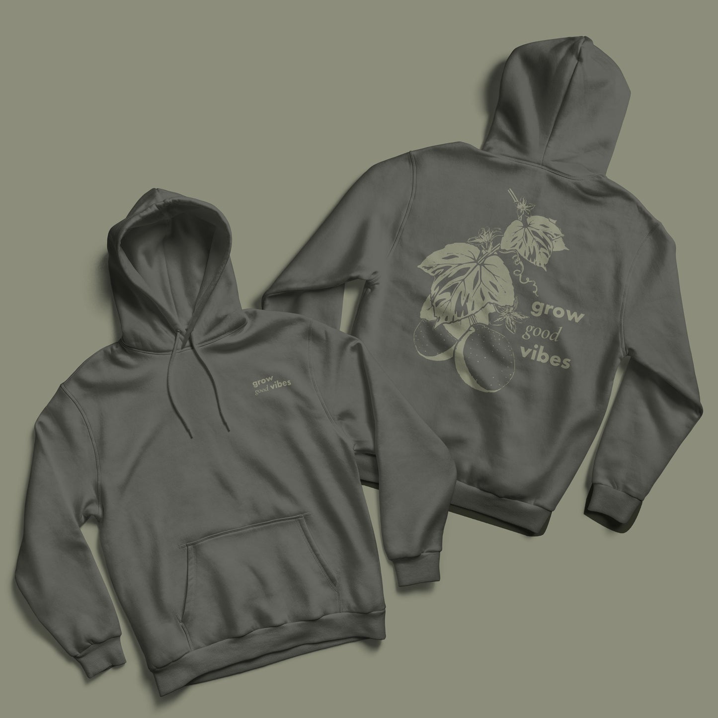 GREEN MUNDO - Hoodie Unisex aus Bio-Baumwolle "grow good vibes"
