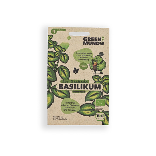 GREEN MUNDO | Bio-Basilikum 'Genovese' Saatgut - samenfest & aromatisch