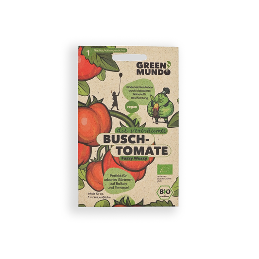 GREEN MUNDO Saatgut | Bio-Buschtomate für Topf & Balkon