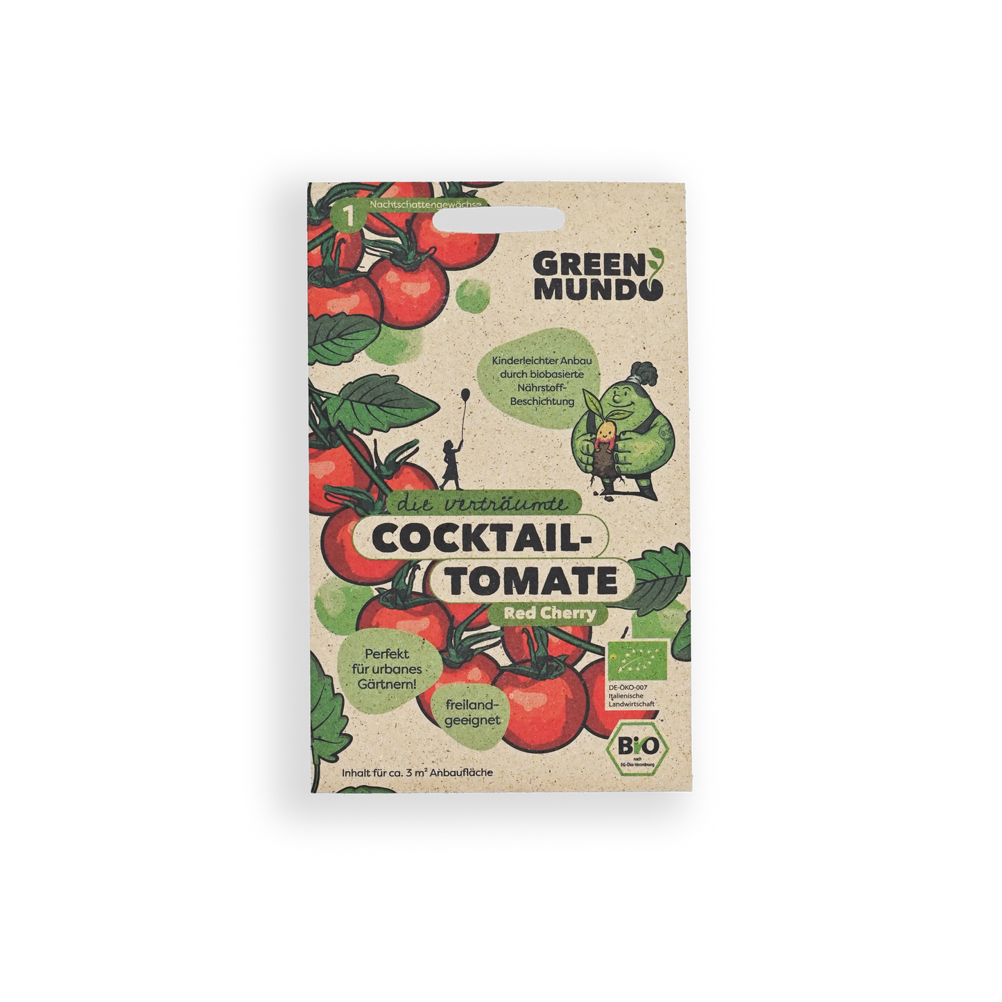 GREEN MUNDO Saatgut | Cocktailtomate Red Cherry Bio & Samenfest