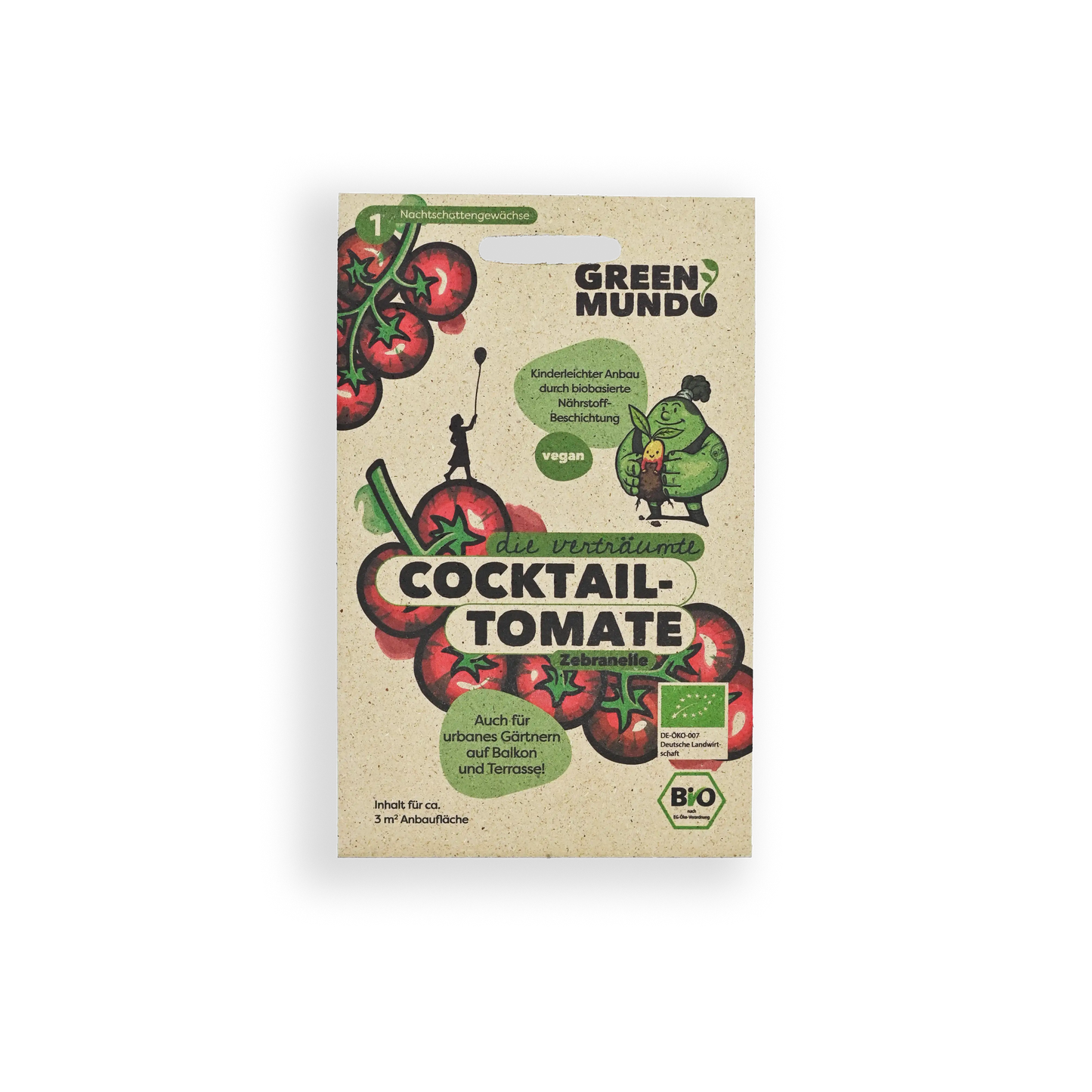 GREEN MUNDO Saatgut | Cocktailtomate Zebranelle Bio & Samenfest
