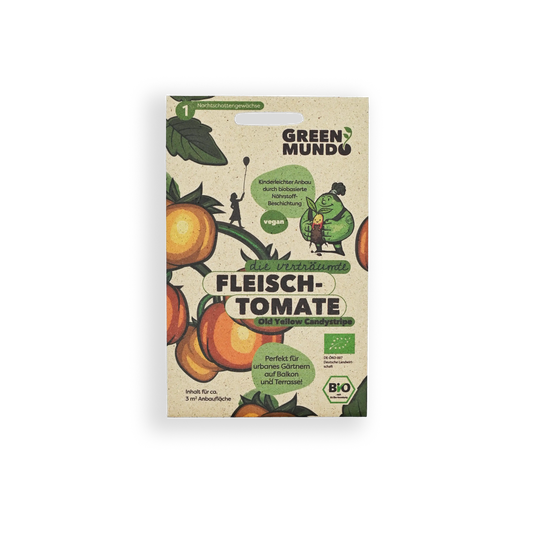 GREEN MUNDO Saatgut | Fleischtomate Old Yellow Candystripe Bio & Samenfest