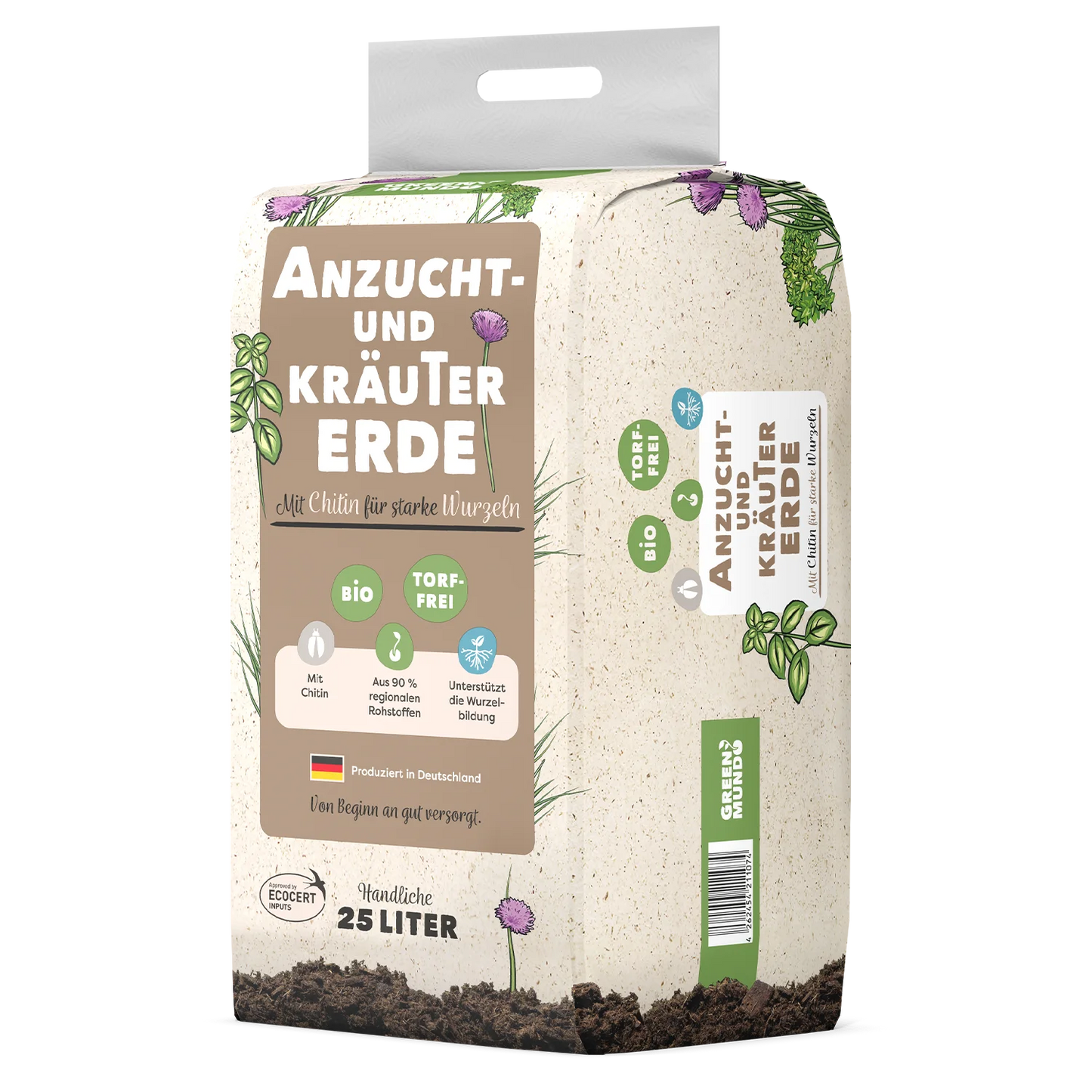 GREEN MUNDO Anzucht- und Kräutererde mit Chitin für starke Wurzeln