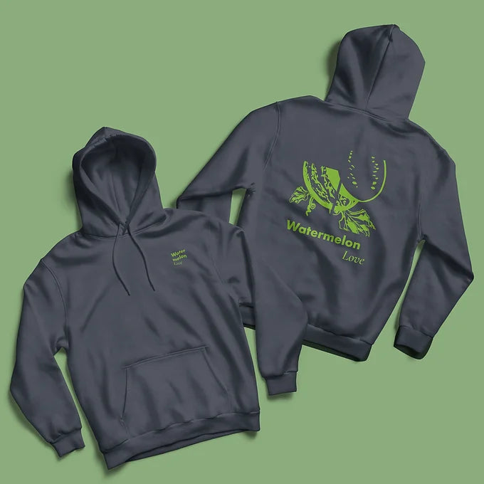 GREEN MUNDO - Hoodie aus Bio-Baumwolle "watermelon love", unisex