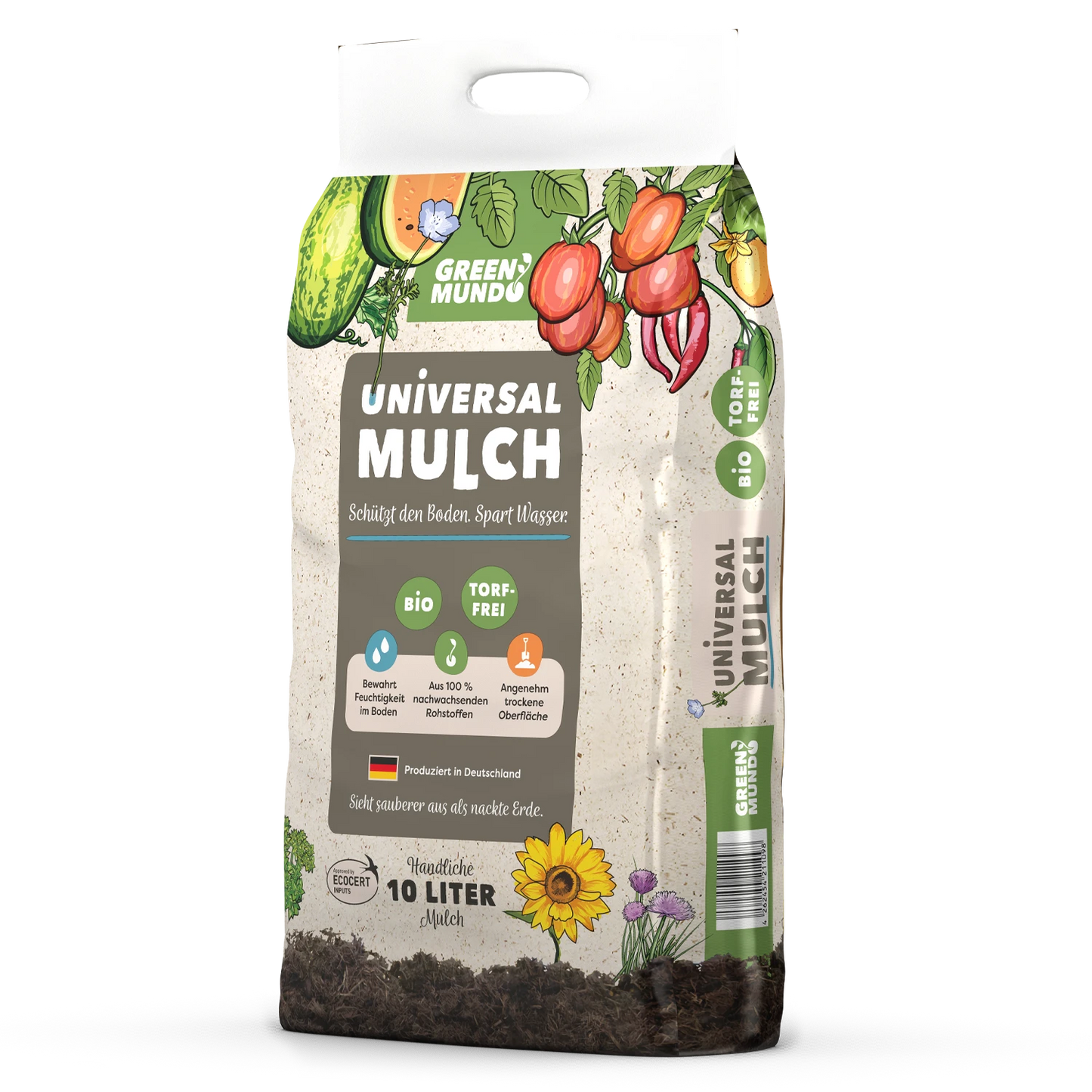 GREEN MUNDO Universal-Mulch für Beete, Sträucher und Töpfe