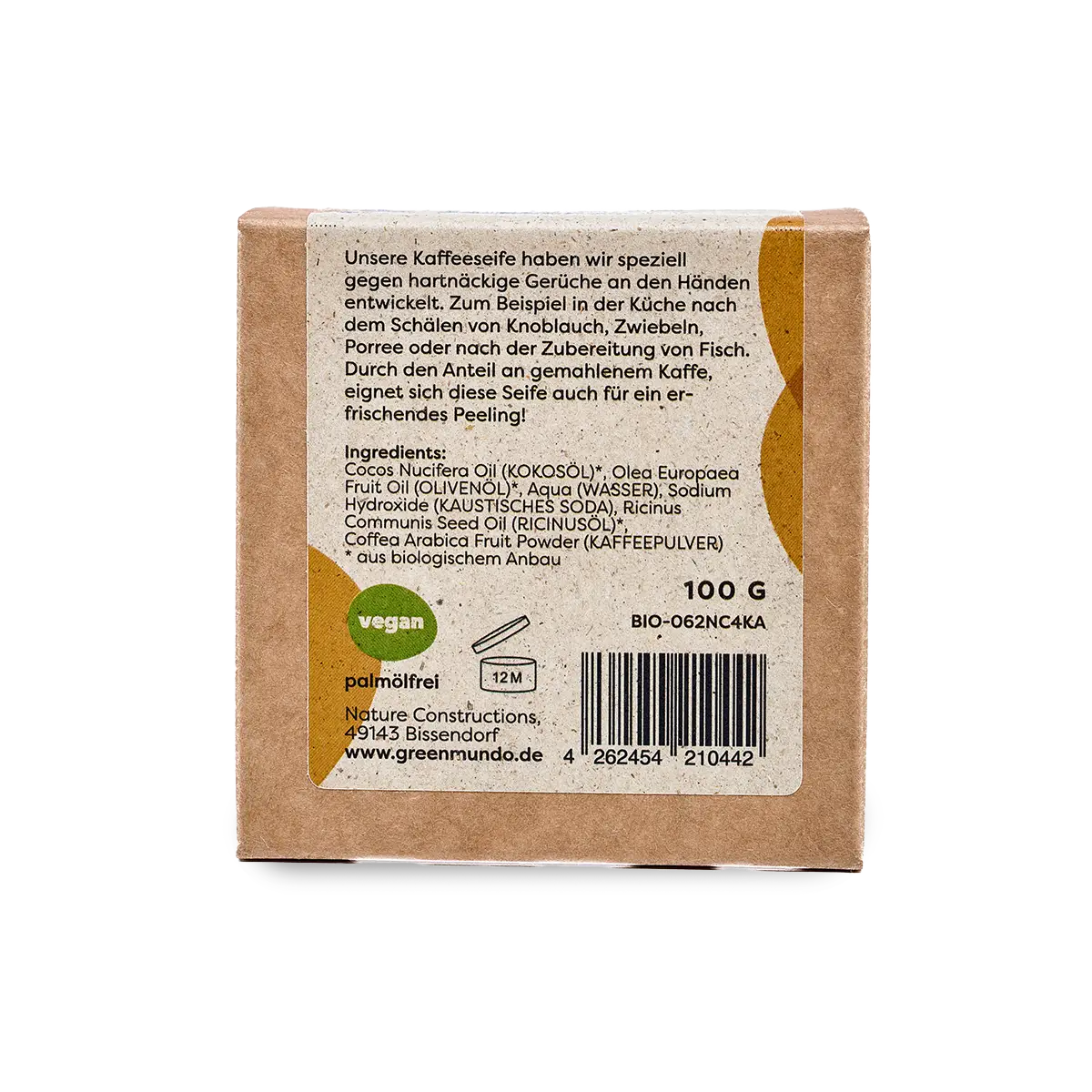 GREEN MUNDO | Kaffeeseife - neutralisiert Gerüche & peelt sanft